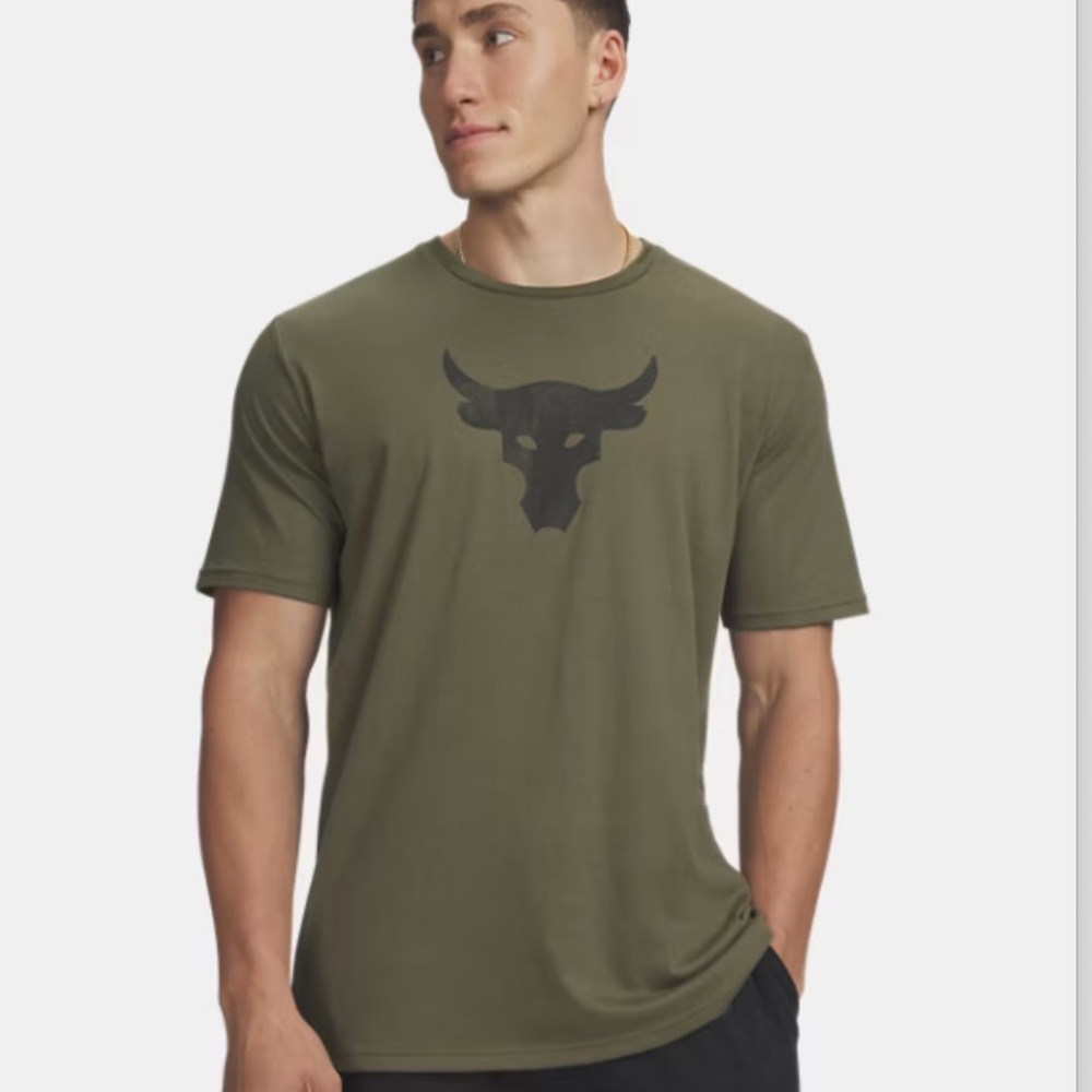 Under Armour Project Rock Payoff Graphic T-Shirt Expedition Green Size Medium